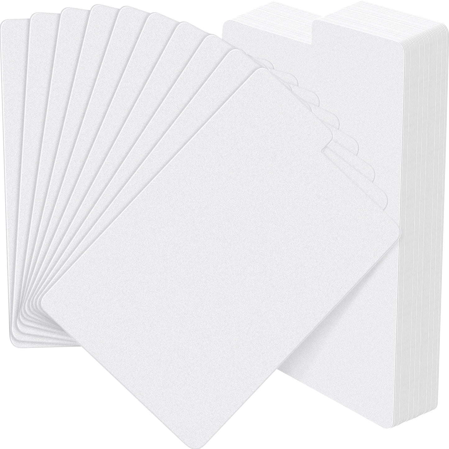 Henoyso 100 Pieces Comic Book Dividers with Tab with Tabs White Frosted Card Separator Plastic Dividers for Comic Book Storage Boxes Organize Comics Efficiently in Storage Boxes, 11.22 x 7.24