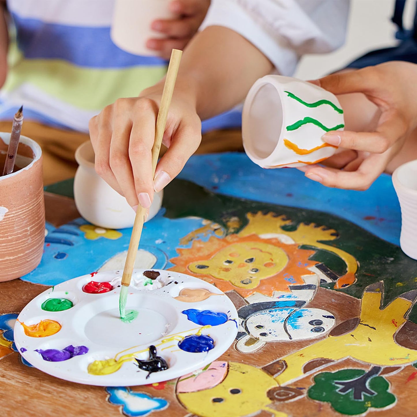 Pottery Wheel for Kids - Complete Pottery Painting Kit Arts and Crafts for Kids Ages 8-12 with 1.65lb Air Dry Clay Art Supplies for Kids Toys Girls Boy Birthday Gift for 6 7 8 9 10 11 12+