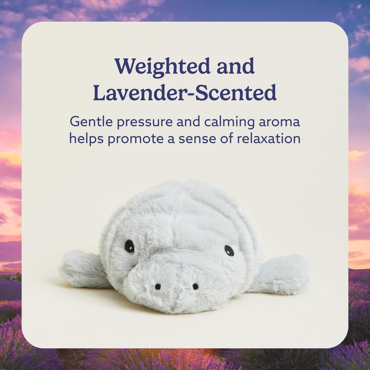 Intelex Warmies Microwavable French Lavender Scented Plush, Manatee Warmies
