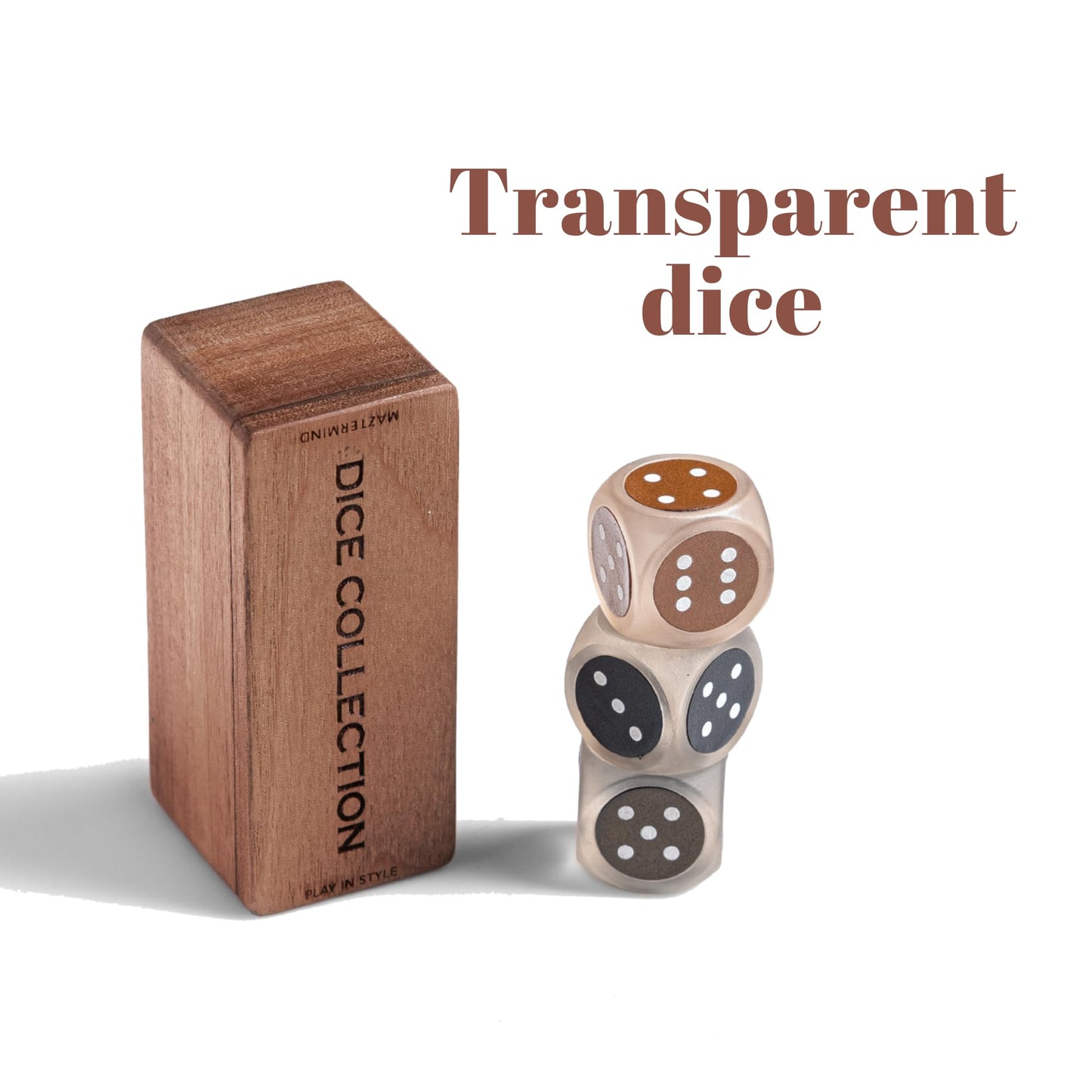 THE CRAFT HOUSE Dice Set with Dice Shaker Cup, Perfect for Casino Dice Game, Dice Games for Family Leather Dice Cup, Poker Dice Shaker (Brown)