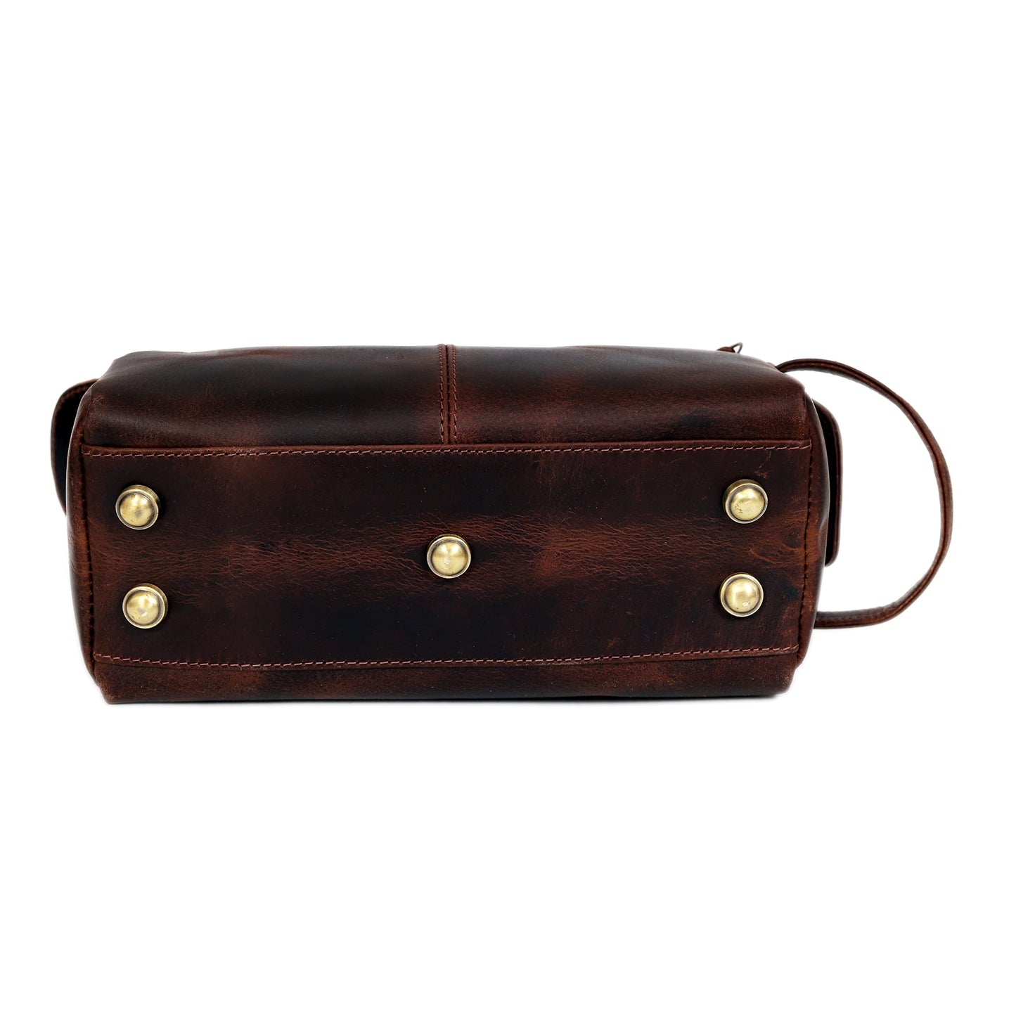 18" Leather Messenger Laptop Bag With Buffalo Toiletry Dopp Kit