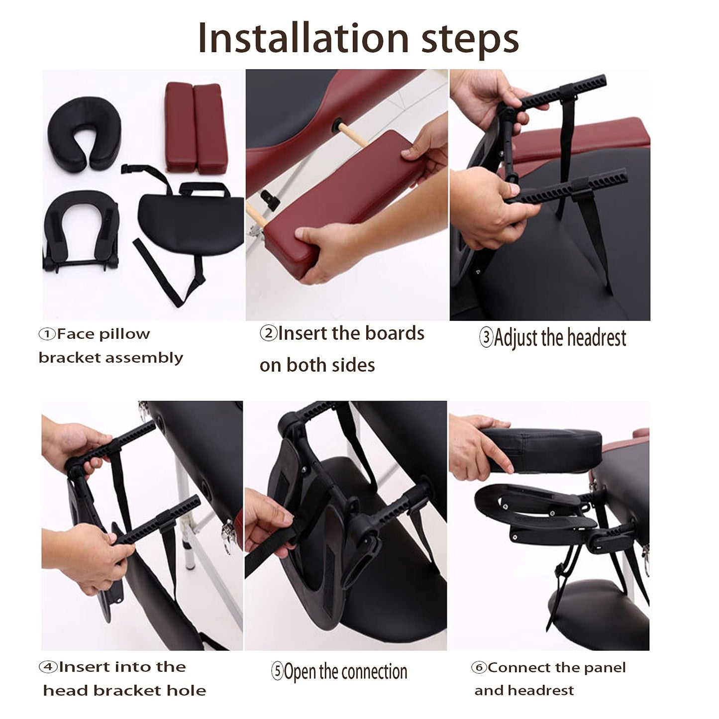 HOINCO Massage Table Massage Bed Headrest Replacement Adjustable Massage U-Shaped Pillow for Beauty Bed Universal with Elastic Memory Foam Face Pillow Set Massage Table Accessories Massage Equipment