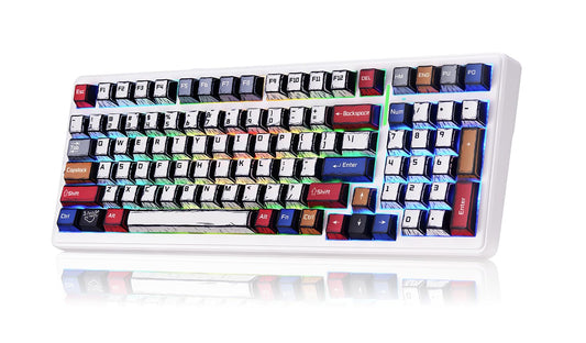 Aula F99 Mechanical Gaming Keyboard, Wireless Creamy Keyboard Hot Swappable Custom Bluetooth Computer Keyboards, Tri-Mode BT5.0/2.4GHz/USB-C, Pre-lubed Linear Switches, RGB Backlit, Gasket Structure
