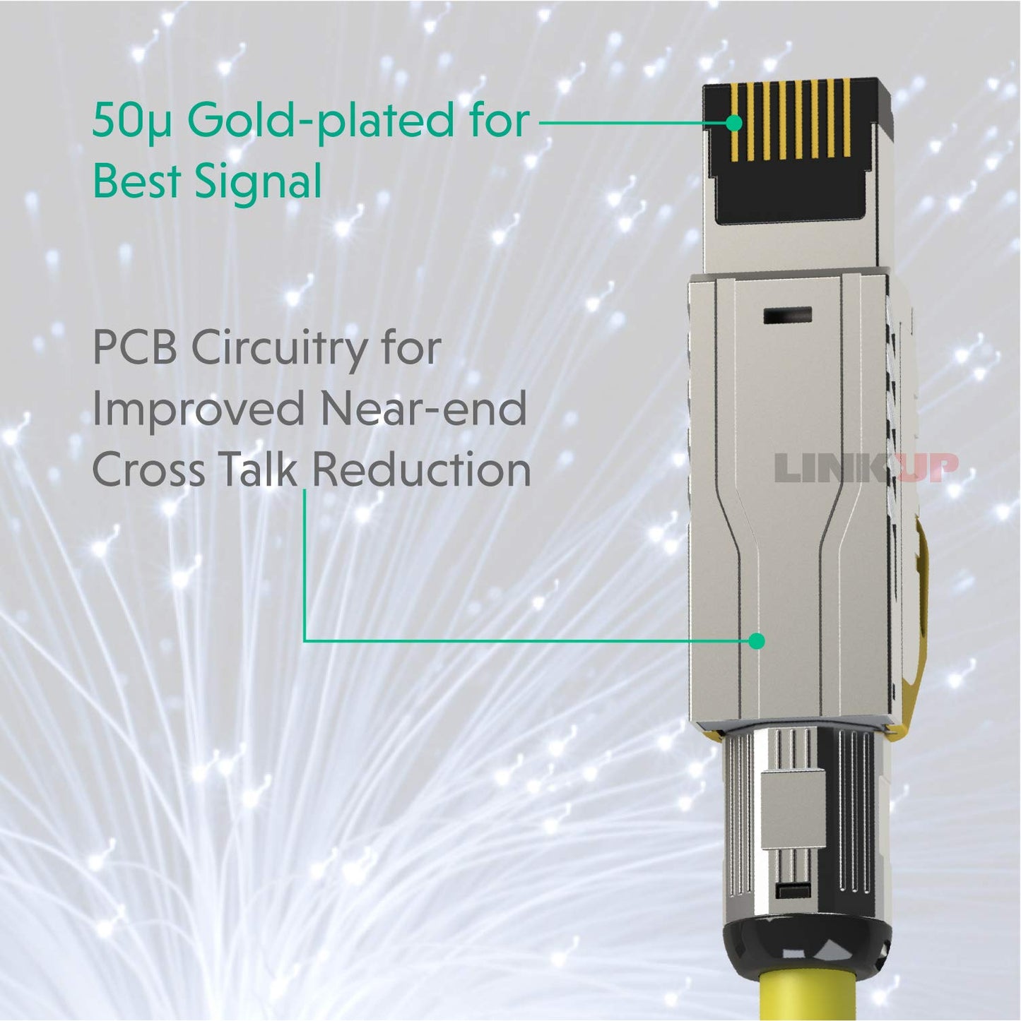 LINKUP - [GHMT & DSX8000 Certified] Cat8 Ethernet Patch Cable S/FTP 22AWG Double Shielded Solid Cable | 2000MHz 2GHz 40Gbps | 5th-Gen Ethernet LAN Network 40G Structure Wires |Black| 1 M (3.3ft)