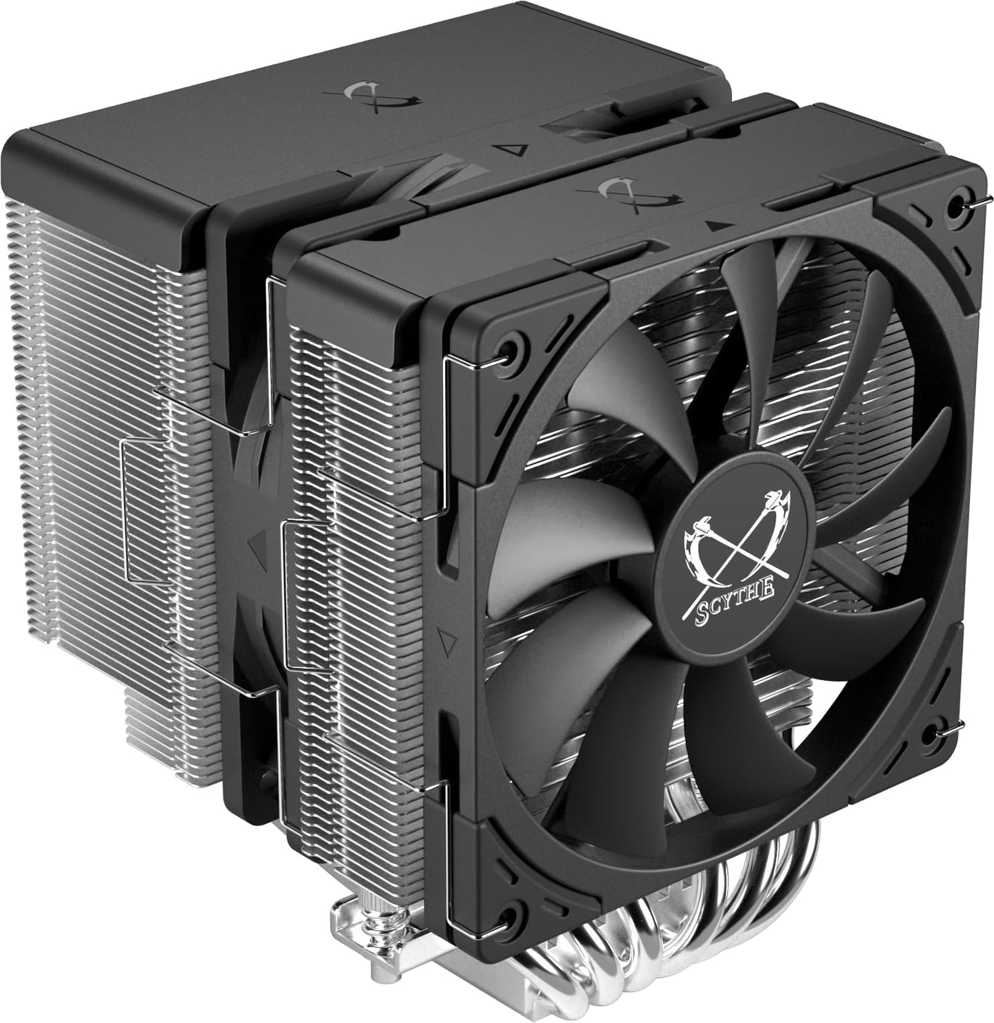 Size SCYTHE FUMA3 Twin Tower Side Flow CPU Cooler with Double Reverse Type Fan