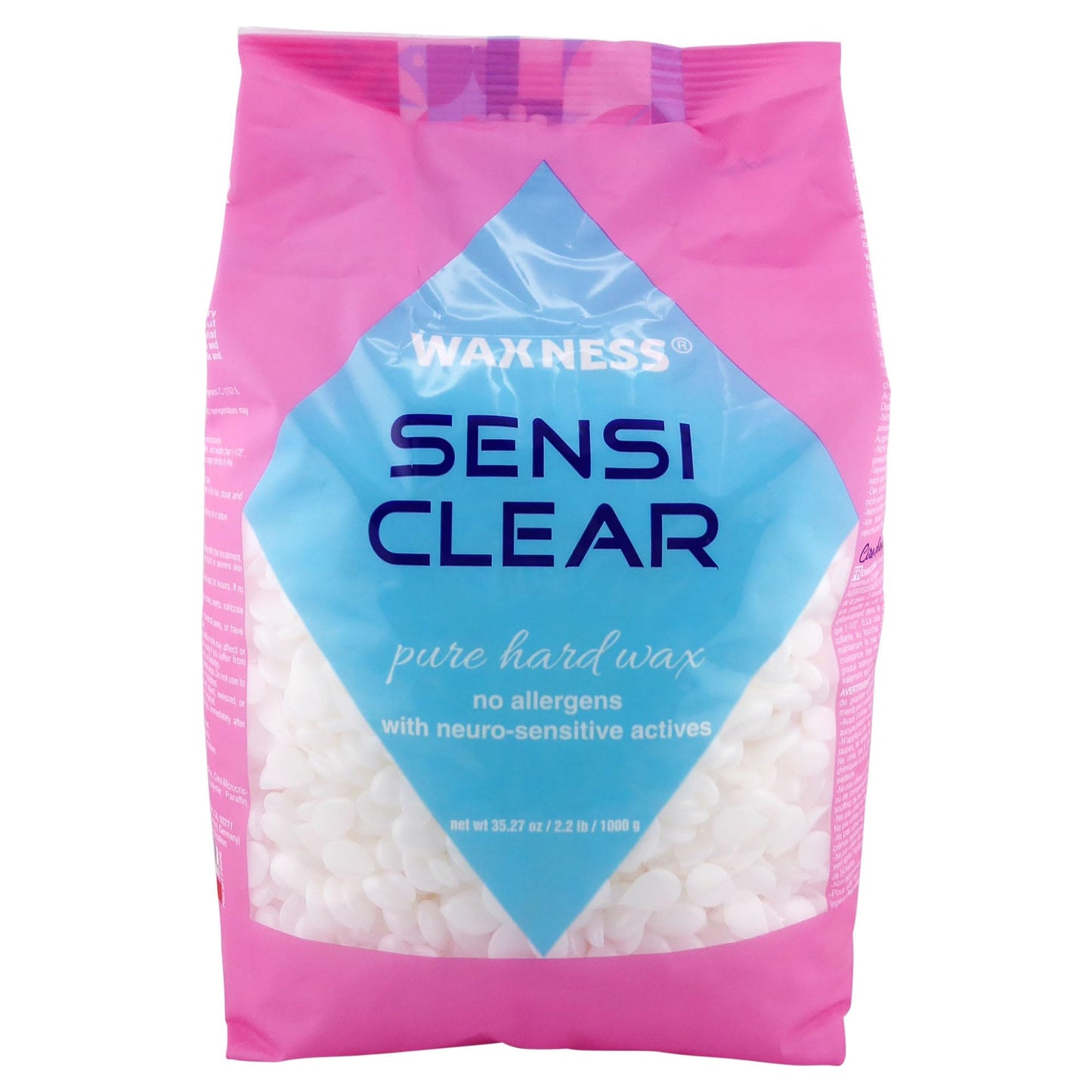 Waxness Sensi Clear Glass Rosin Free Hard Wax 2.2 lb / 1 kg Pack of 2