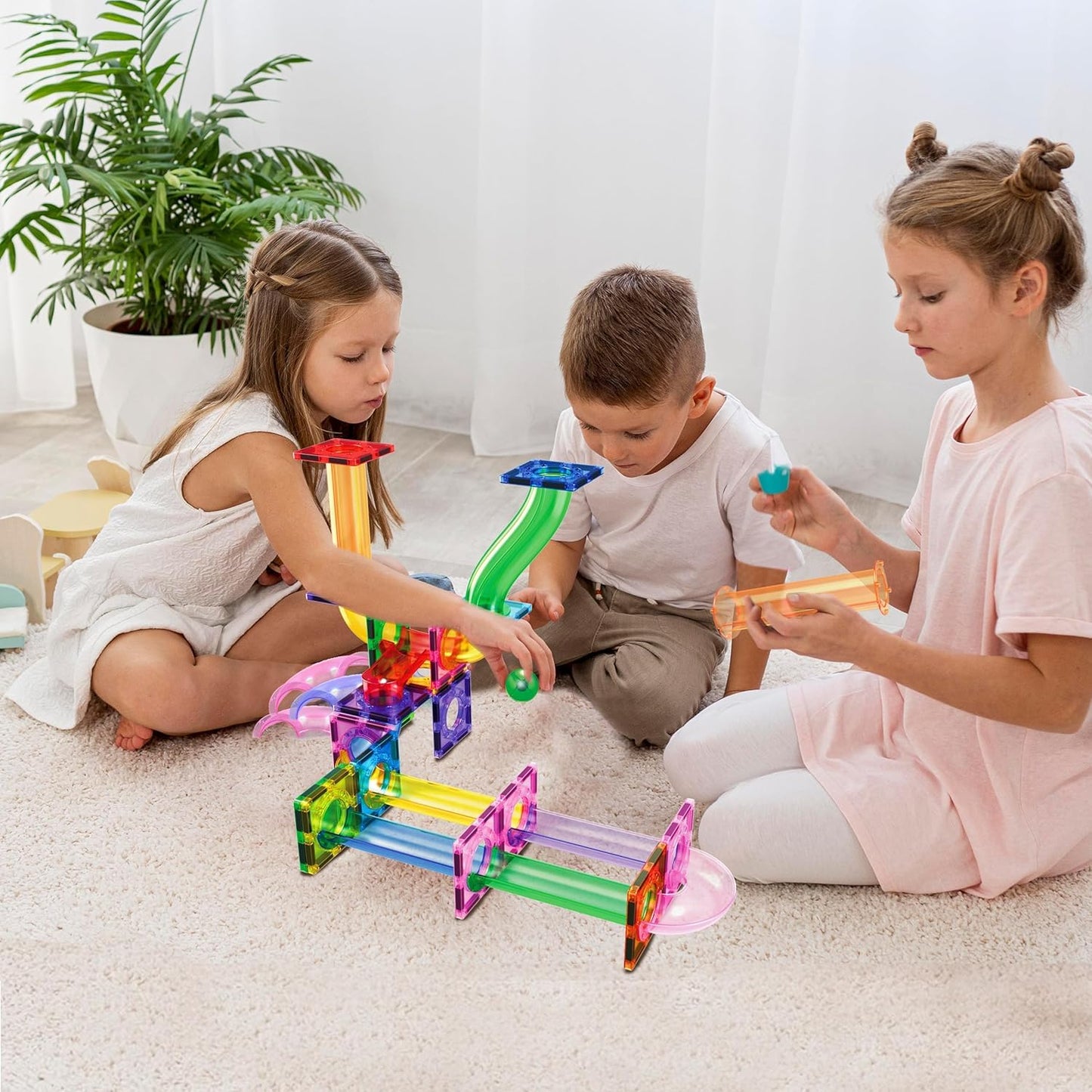 PicassoTiles® 40pc Marble Run Building Blocks PTG40