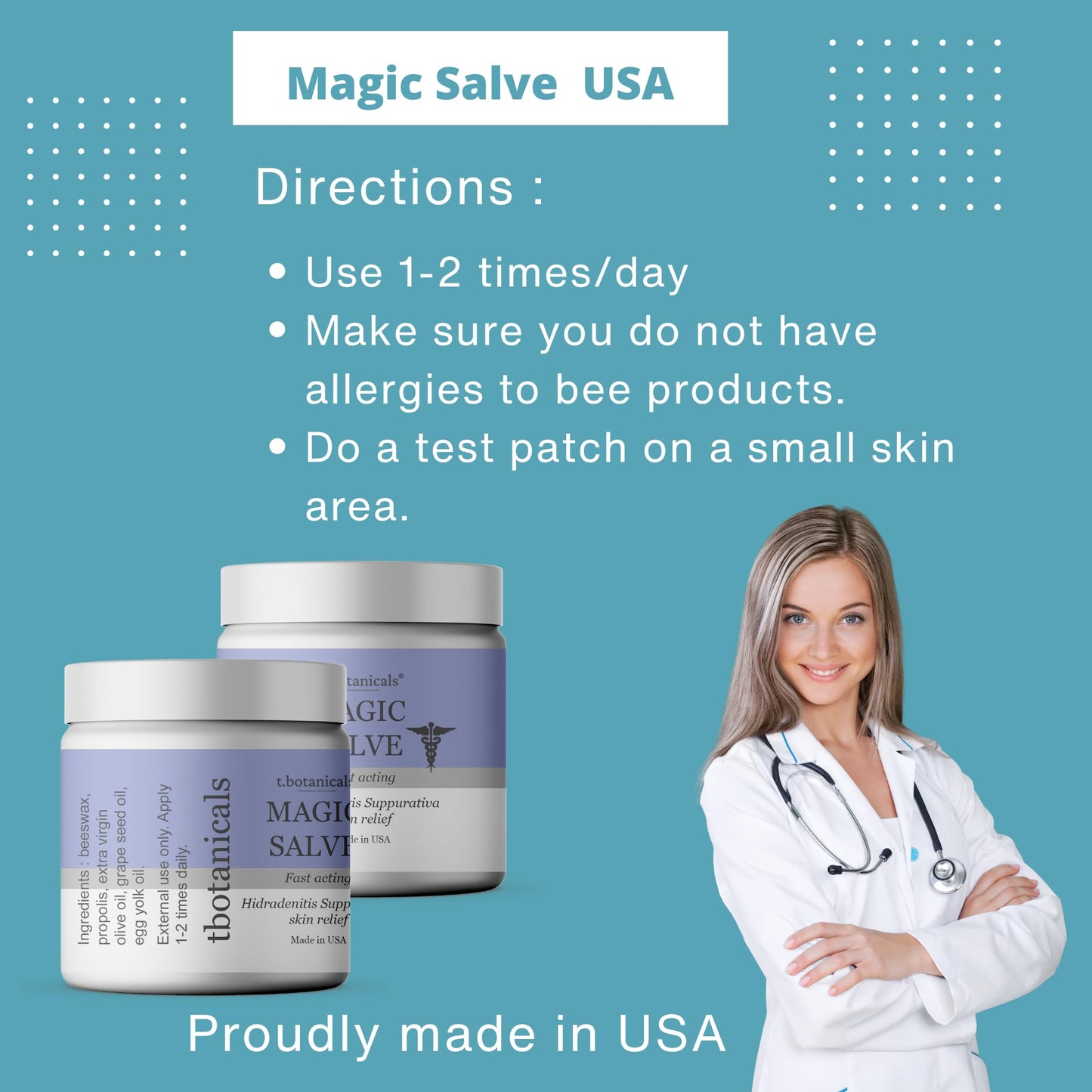 t.botanicals Beeswax & Propolis Magic Salve for Skin Disorders Advanced Relief with Egg Yolk Oil