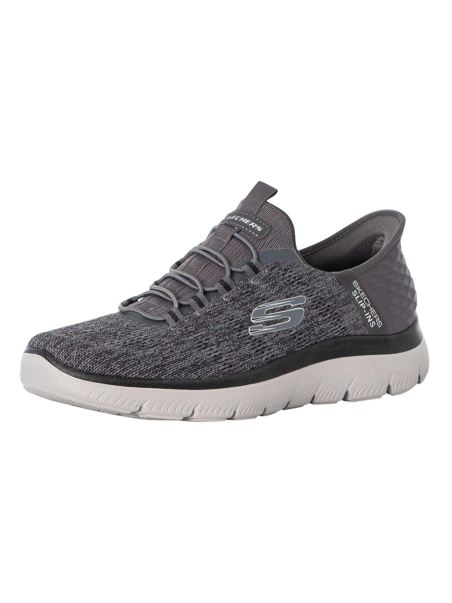 Skechers Men's Summits Key Pace Hands Free Slip-in Sneaker,Charcoal/Black,9.5
