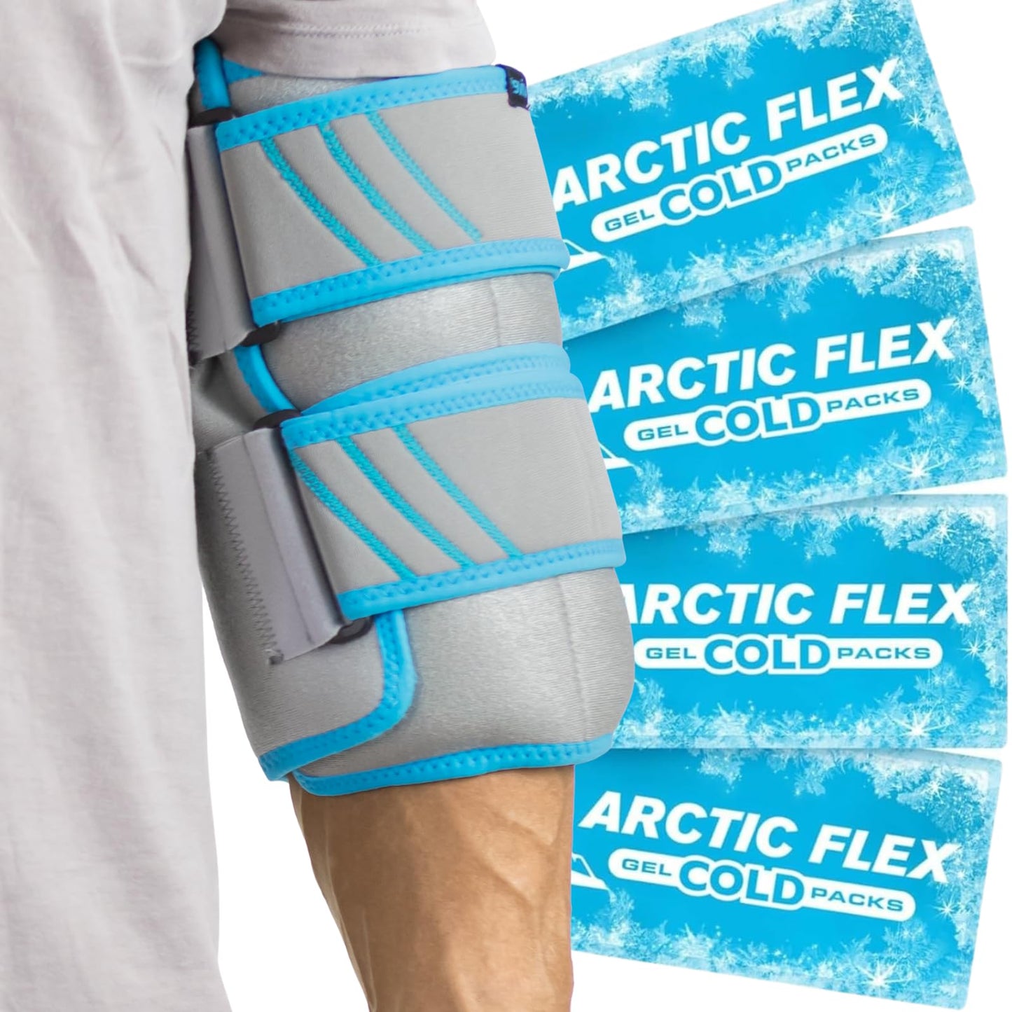 Vive Elbow Ice Pack Wrap - Ultra Cold Gel Ice Pack for Injuries Reusable - Elbow Support Compression for Cold/Hot Therapy - Adjustable for Men/Women, Sports Recovery, Arthritis, Tendonitis Pain Relief