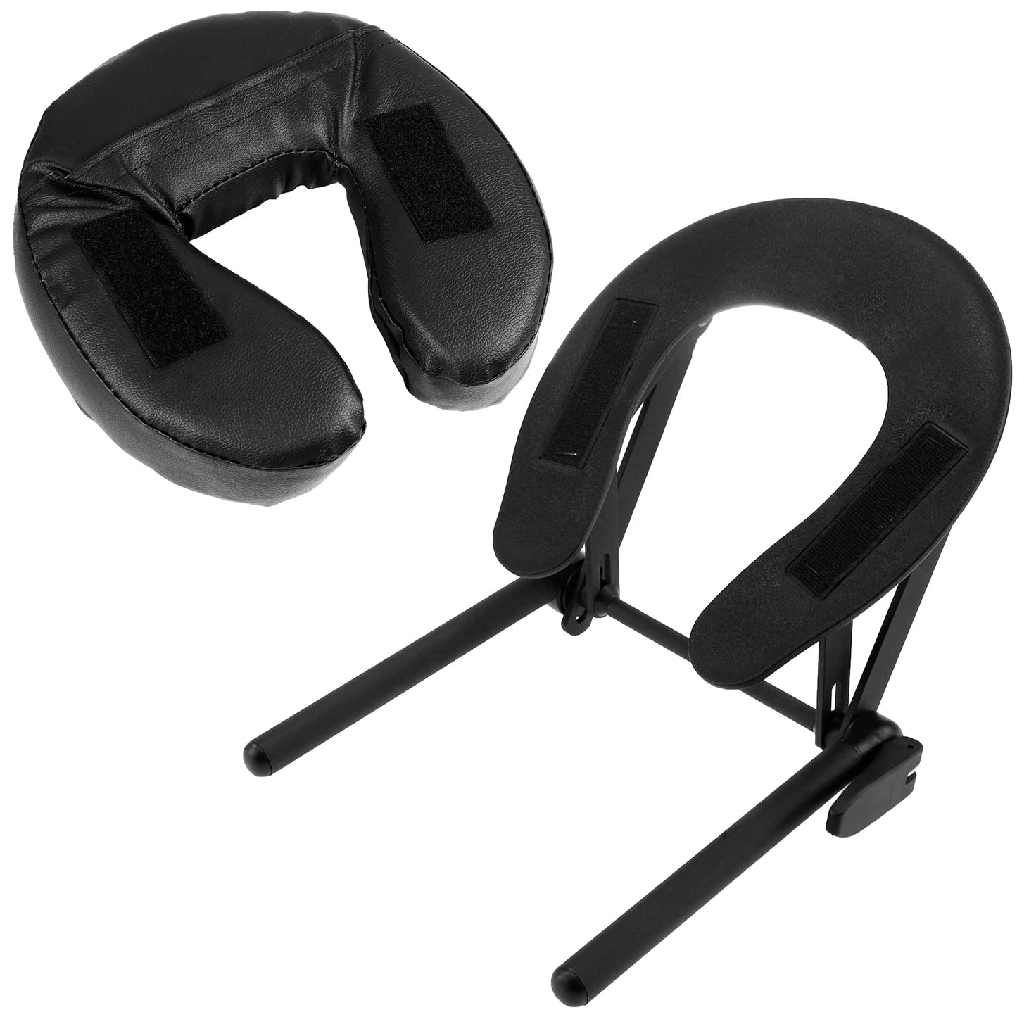 VARIPOWDER Aluminum Adjustable Massage Face Cradle with Pillow Cushion - Standard Universal Table Bed Face Cradle for Comfortable Beauty Spa Massage Headrest Bed face Cradle for Tables