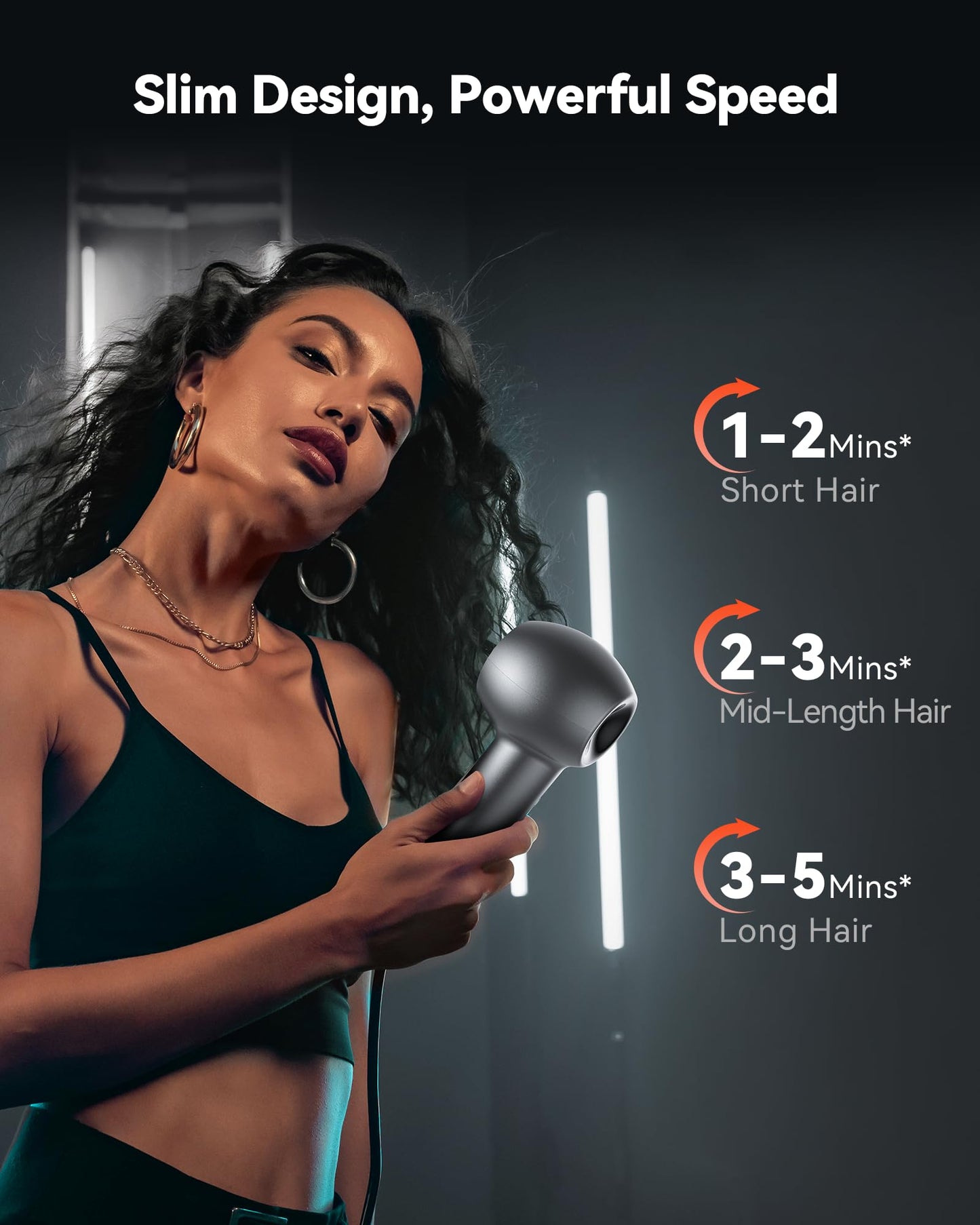 SYLPH Hair Blow Dryer for Travel, Mini and Portable Hair Dryer 200 Million Ionic, 112,000 RPM Motor for Fast Drying, Small and Compact Intelligent Temperature Control Hair Dryers for Women, Stars
