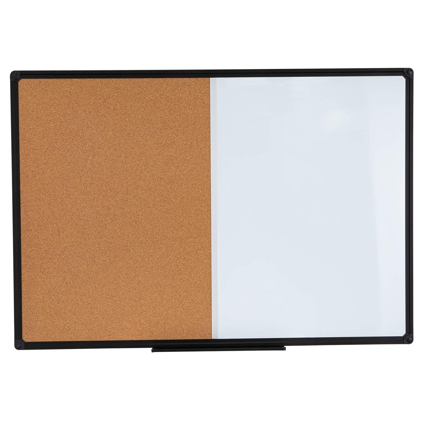 DexBoard 36 x 24 Inch Cork & Dry Erase Combo Board - Magnetic Whiteboard & Bulletin Board Combination - Hanging or Wall-Mounted for Office, Classroom, Home - Black Aluminum Frame
