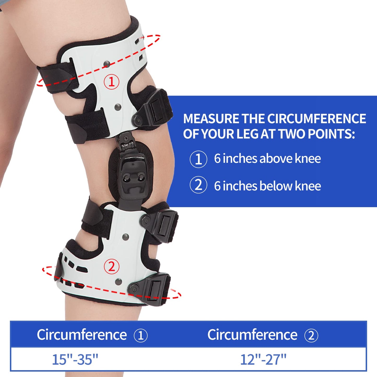Mathgetin OA Unloader Knee Brace, OA Knee Brace Medial Unloader Knee Support for Osteoarthritis, Arthritis Pain, Avascular Necrosis, Bone on Bone Knee Joint Pain and Degeneration