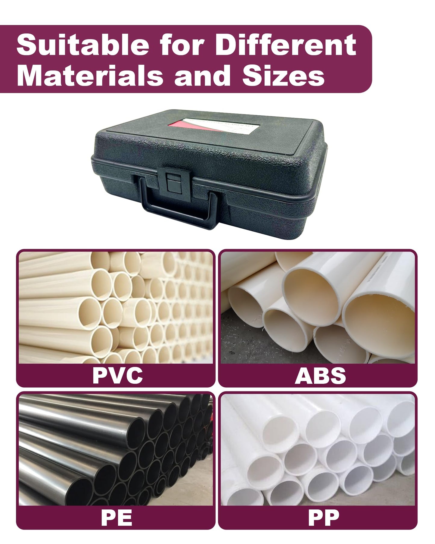 4 Pcs PVC Pipe Reamer Kit With 1-1/2inch, 2inch, 3inch, 4inch, 1 Carbide Insert, Aluminum PVC Fitting Saver, Plumbing tools for SCH40