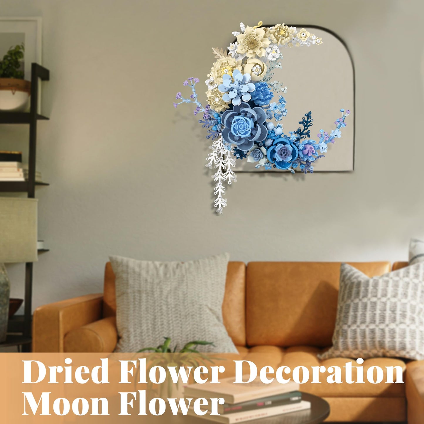 Nayihoop Moon Flower Building Set Botanical Collection Blossom for Wall Decor -934pcs