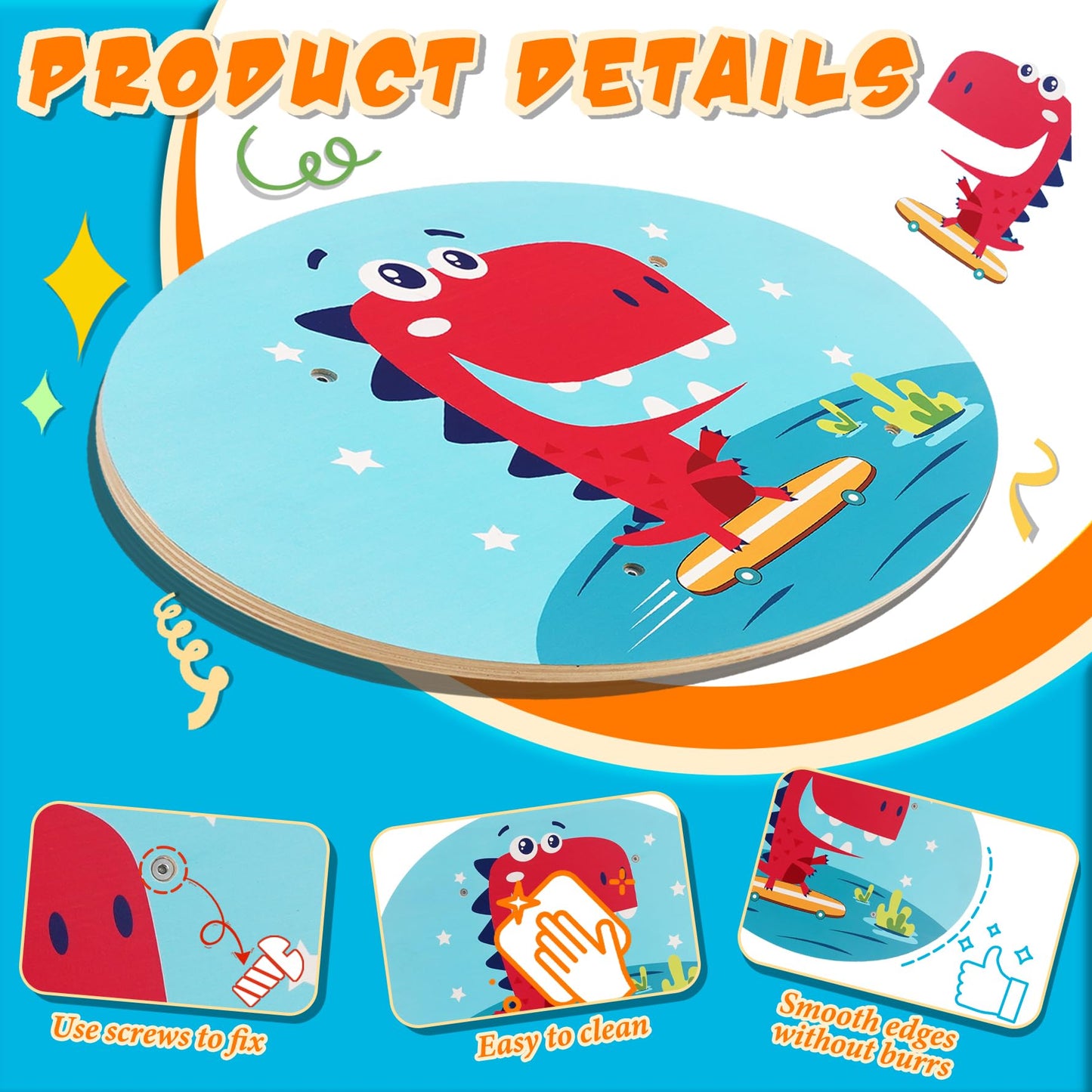 Balance Boards for Kids, Wood Balance Training Board, Sensory Rocking Board