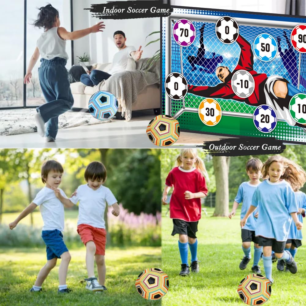 MRPAPA Soccer Ball Game for Kids, Indoor Outdoor Toss Goal Game with Balls Sports Toys Gift for 3 4 5 6 7 8 Year Old Boys and Girls