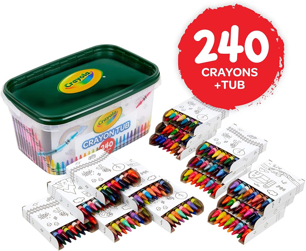 Crayola 240 Crayons, Bulk Crayon Set, Cute School Supplies, Gift for Kids, 2 of Each Color [Amazon Exclusive]