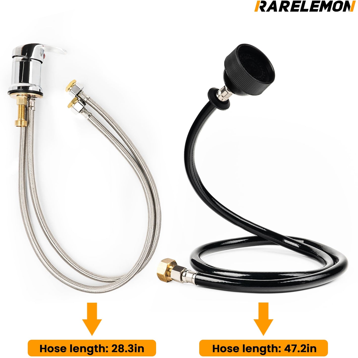 Professional Beauty Salon Shampoo Sink Bowl Faucet and Sprayer Kit with Vacuum Breaker and Flexible Spray Hose - Chrome Finish