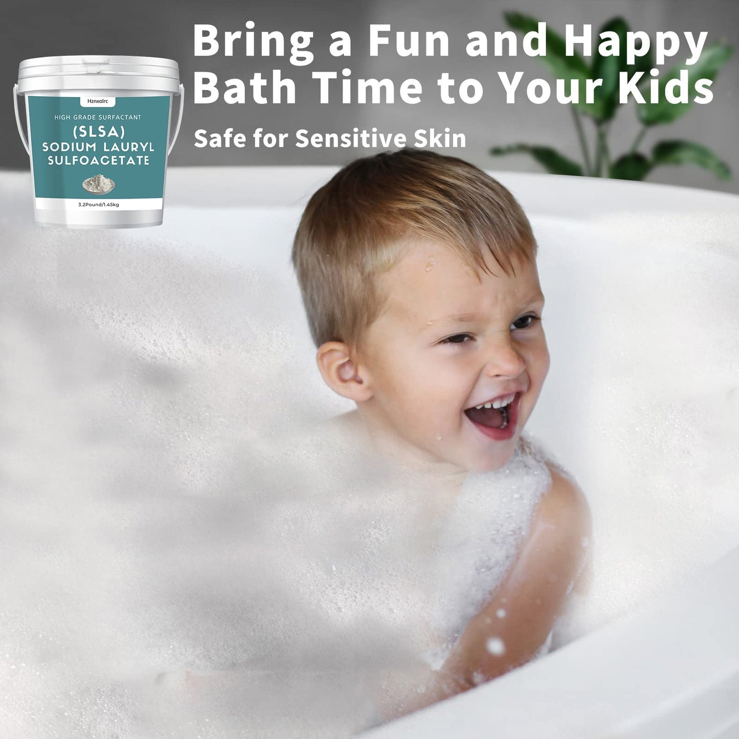 3.2 Pound SLSA Powder for Making Bath Bombs, Premium SLSA Sodium Lauryl Sulfoacetate Powder, Amazing Bubbles, Gentle on Skin, Suitable for Making Bath Bombs, Bath Truffles and More