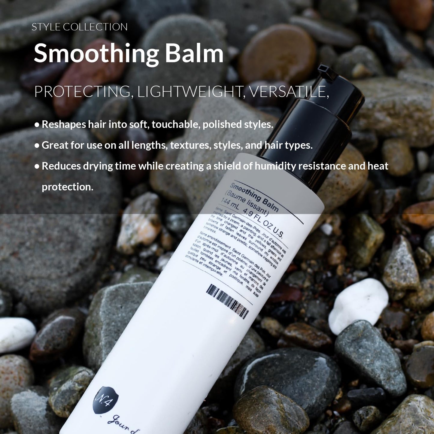 Number 4 Smoothing Hair Balm. Hair Styling Product for Flexible Hold. Anti-Frizz, Rehapes for Soft, Touchable Finish, 4.9 oz