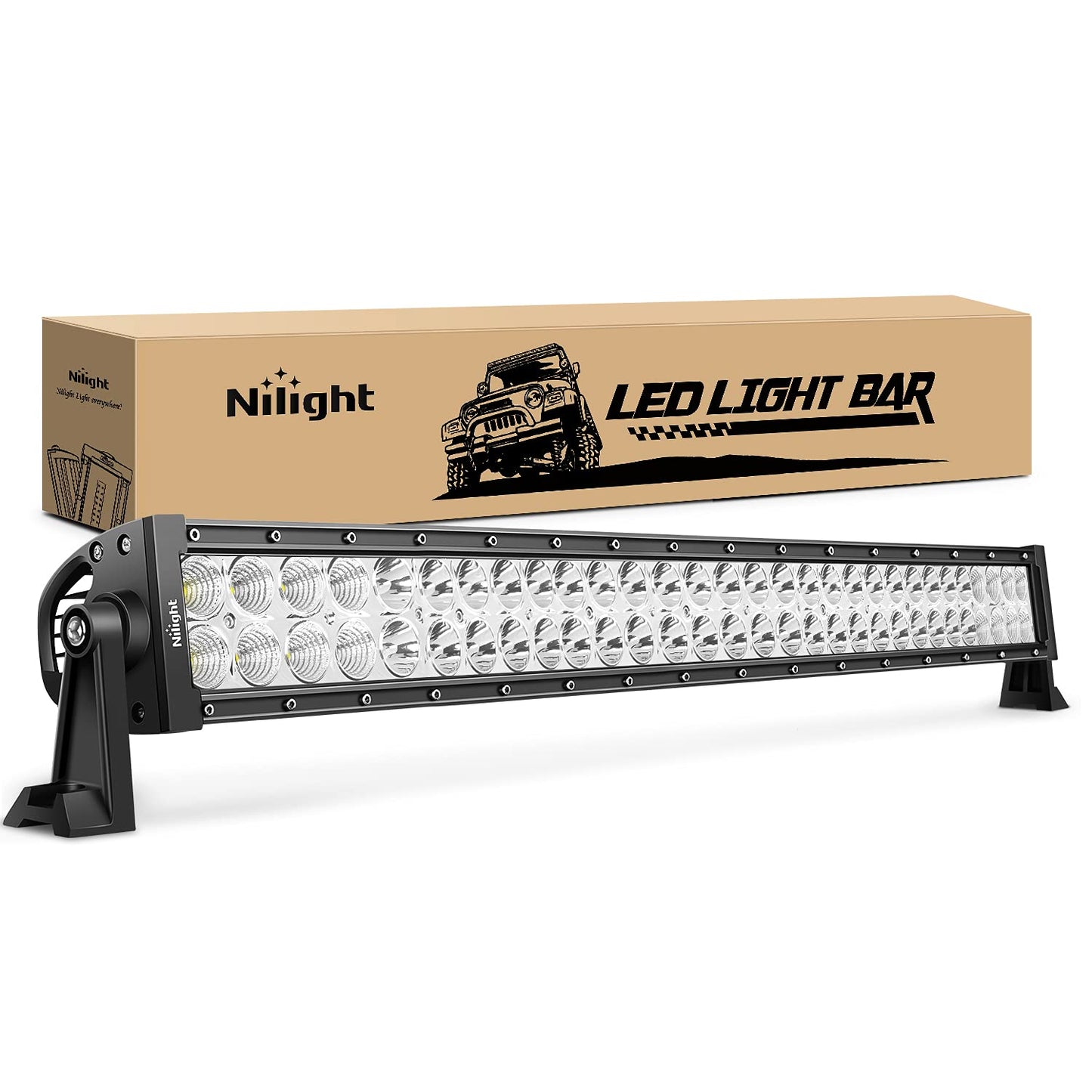 Nilight LED Light Bar 32 Inch 180W 12600LM Spot Flood Combo Driving Lamp Roof Bumper Off Road Work Pods for Van Camper Wagon Car Pickup Golf Cart ATV UTV SUV Truck Boat 4x4