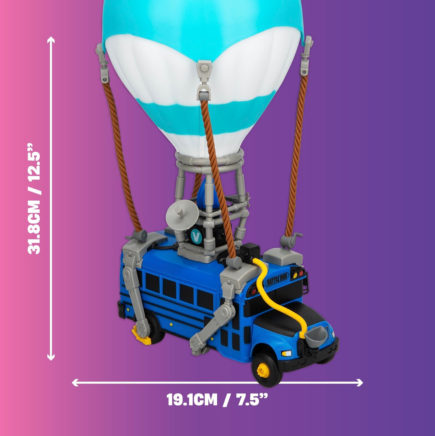Paladone Fortnite Battle Bus Light, Officially Licensed Color Changing LED Gaming Lamp with Headphone Stand for Gamer Rooms, Bedrooms, Homes, Gift Idea