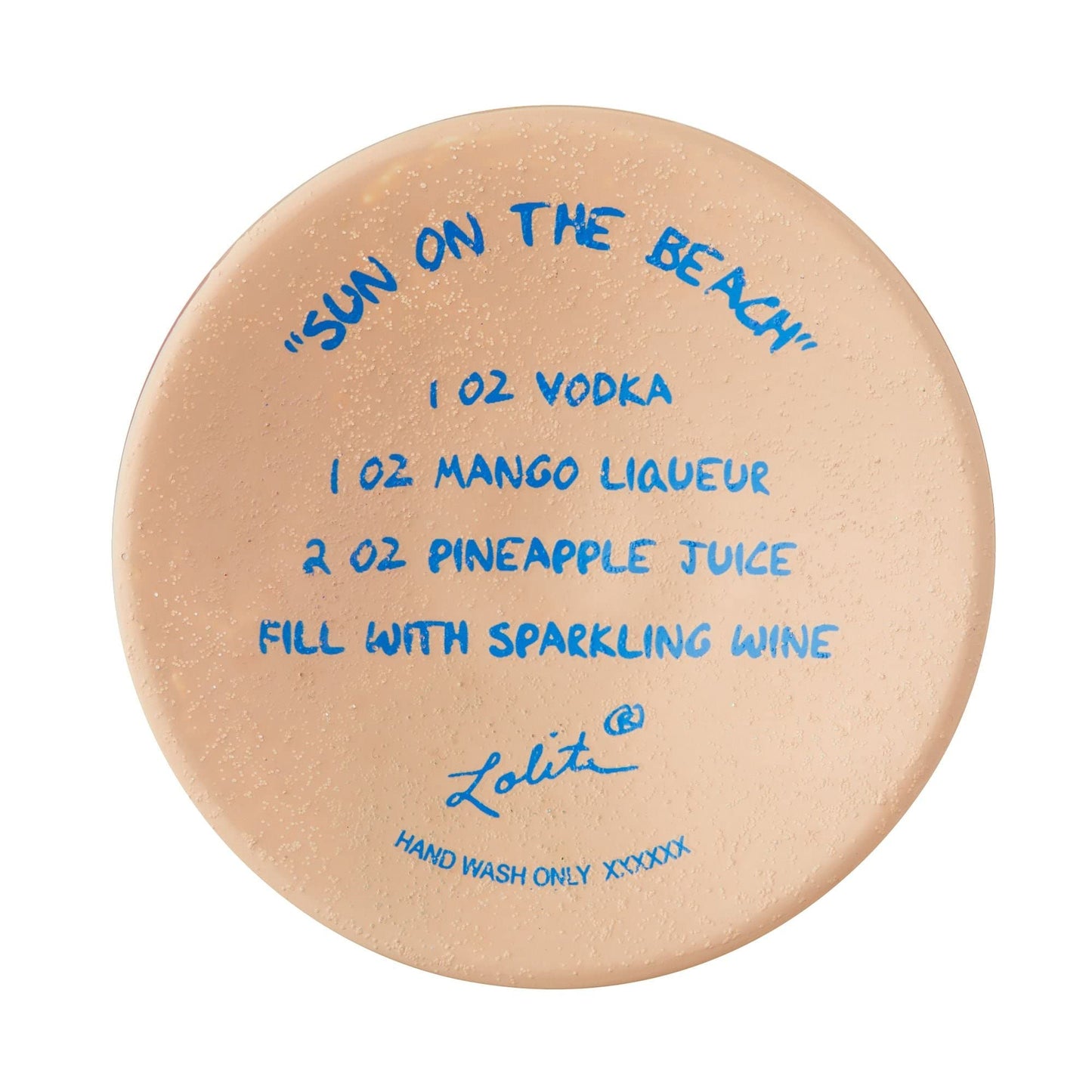 Enesco Designs by Lolita Sun on the Beach Artisan Hand-Painted Wine Glass, 15 Ounce, Multicolor