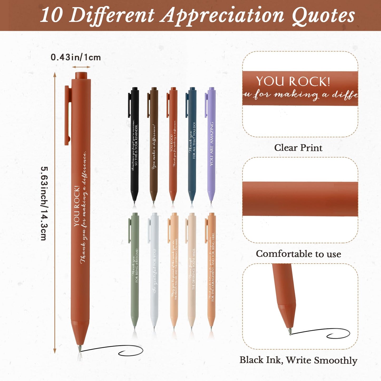 Tellingyou Bulk Employee Appreciation Gifts A6 Notebook with Pens CNA Week Appreciation Gifts Thank You for Team Office Coworker Staff Graduation Teacher Volunteers(Neutral Colors,100 Pcs)