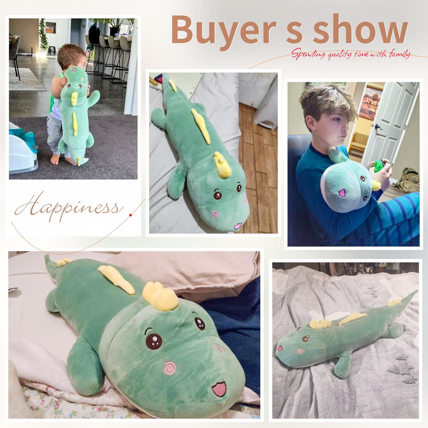 80cm Dinosaur Plush Toy Pillow