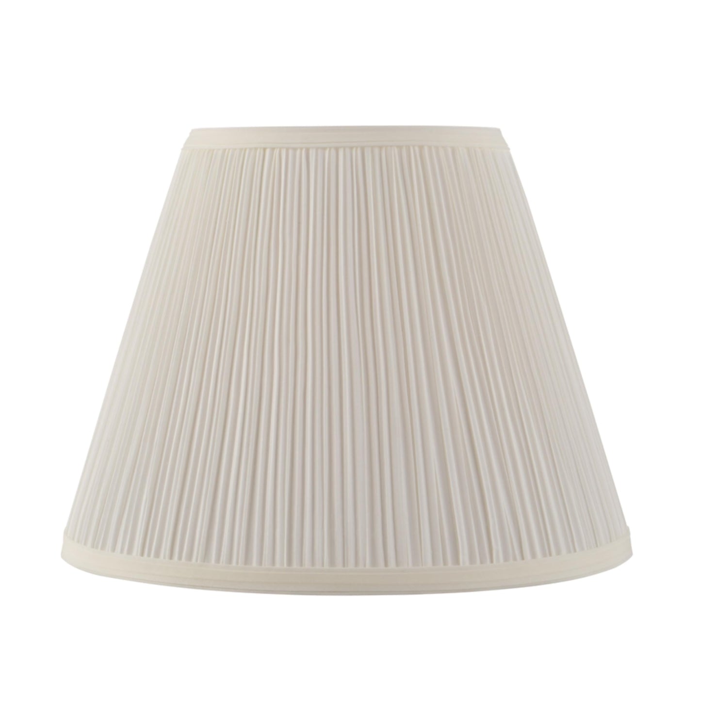 Aspen Creative 33055, Hardback Empire Transitional Spider Lamp Shade, Mushroom Pleated Powder White, 7" Top x 13" Bottom x 10" Slant