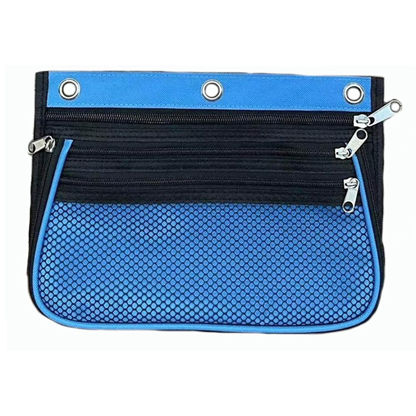 Charles Leonard Expandable 3-Pocket Binder Pencil Pouch, Expands to 2.25", 10.25" W x 7.25" H x 2.5" D, Assorted Colors, 24 Per Pack (76365-ST)