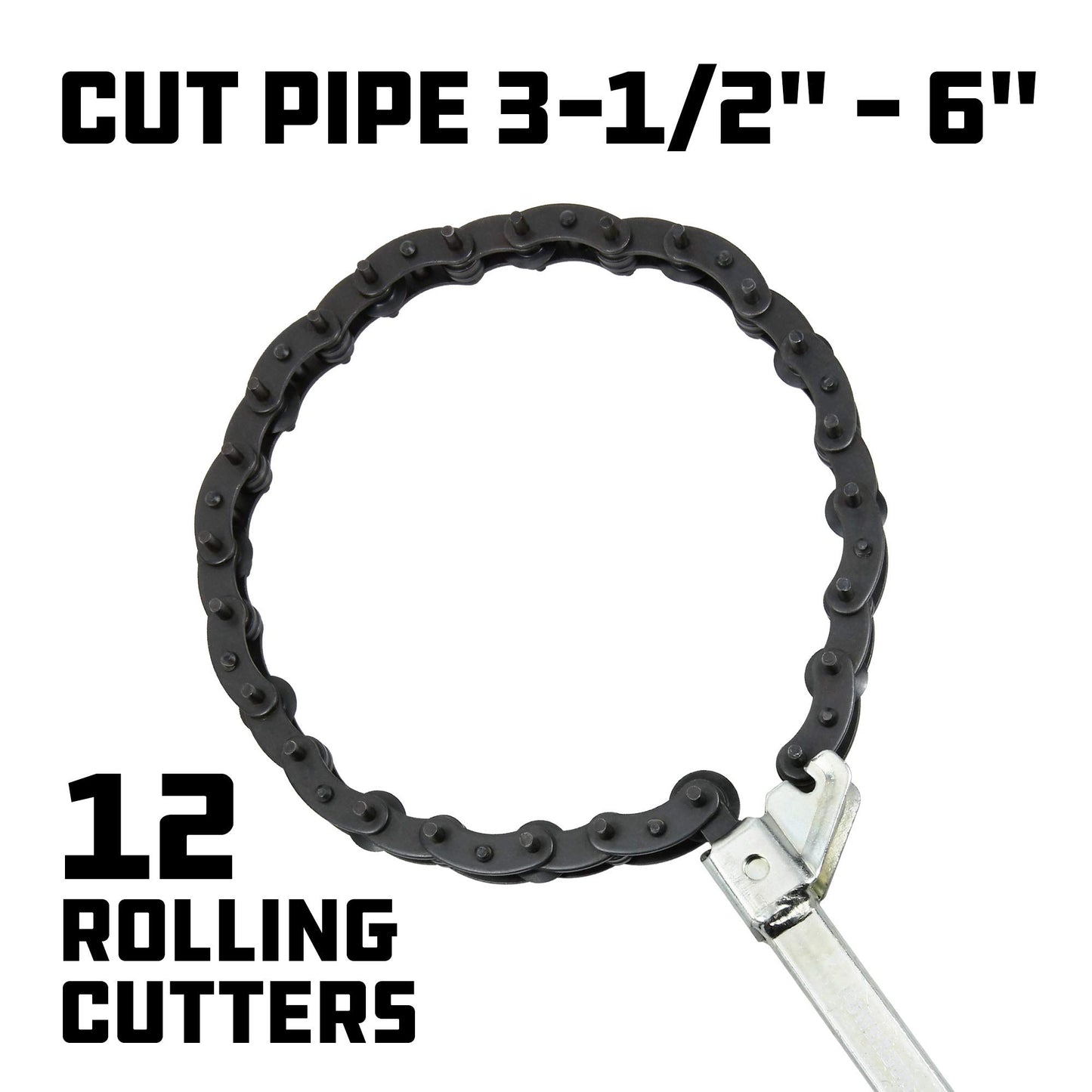 Powerbuilt Tail Pipe Cutter, Cut Exhaust Pipe, Car Vehicle Specialty Tool, 6 Inches in Diameter - 940538