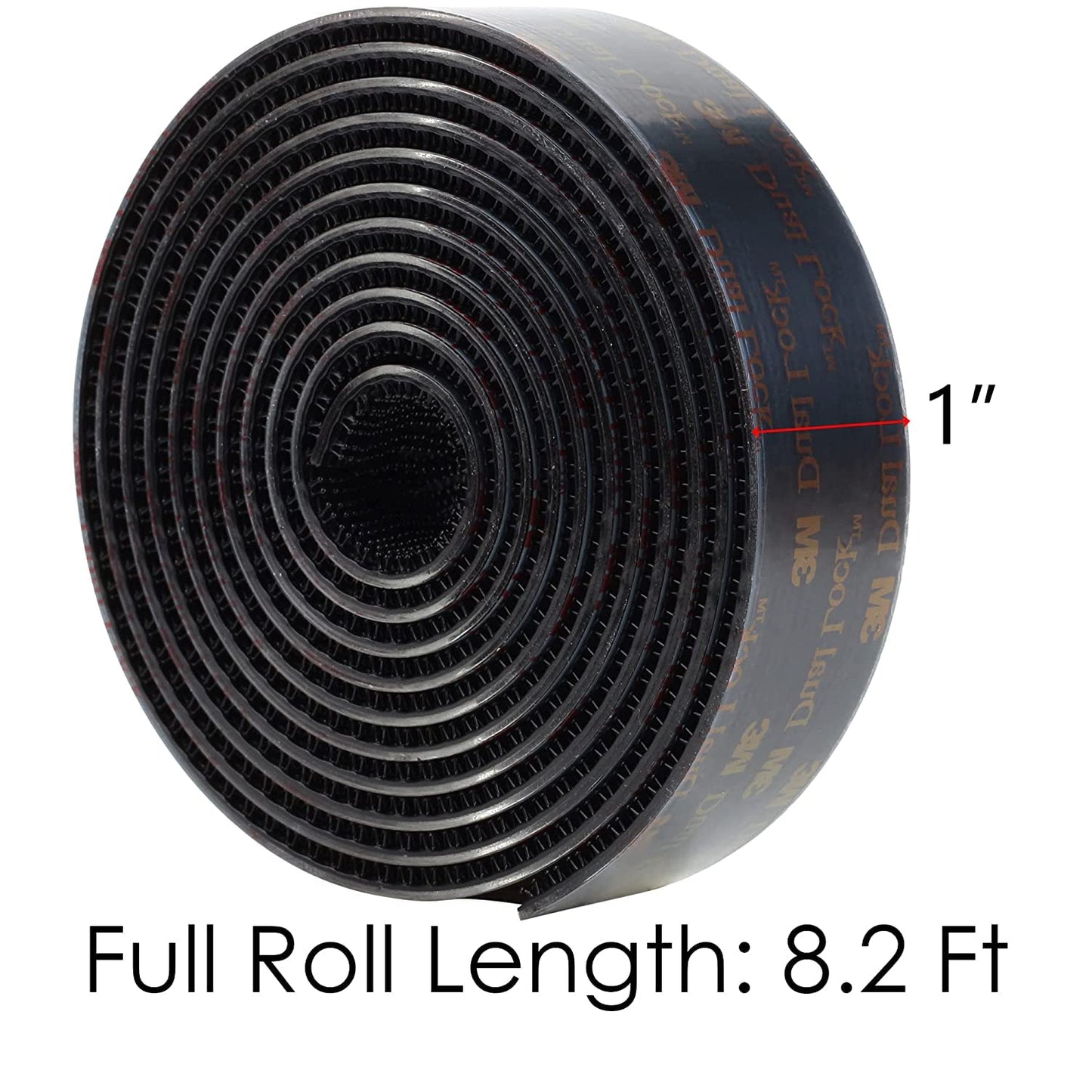 3M Dual Lock SJ3550A 1"×8ft Black 2 Pack Reclosable Fastener Mounting Tape Interlocking Mushroom Shaped Strong Adhesive Hook Lock Sticky Tape for Indoor and Outdoor(DB25252)
