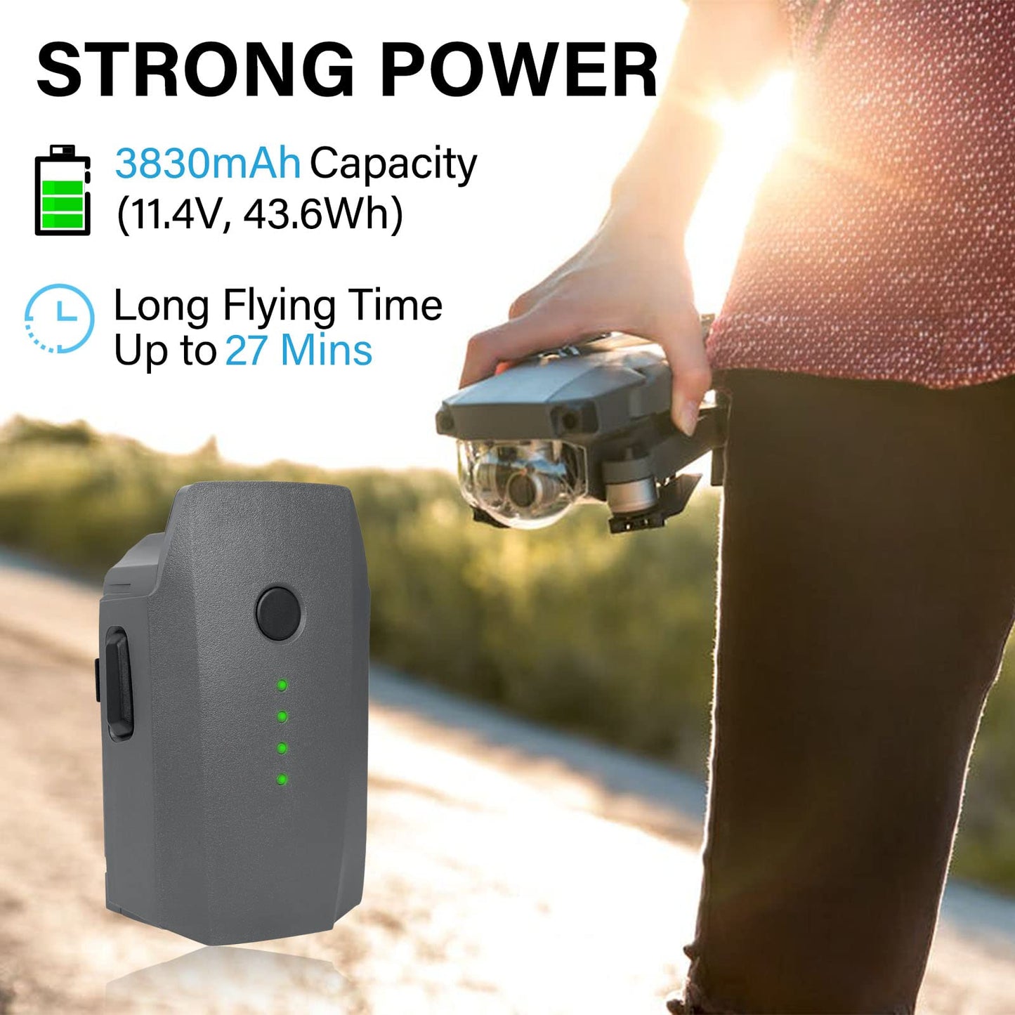 Satonaka Mavic Pro Battery, FB1-3830mAh-11.4V Intelligent Flight Replacement Batteries for DJI Mavic 1 Pro