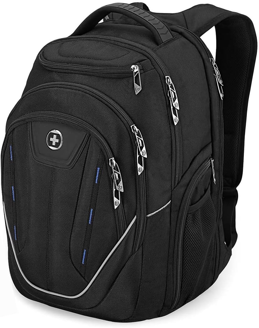 Swissdigital Design TSA Business Laptop Backpack For Men,Travel Backpack With USB Charging Port,College Tech Backpacks With RFID Pockets Presents For Men Fits 15.6 Inch Computer | J16BT-1