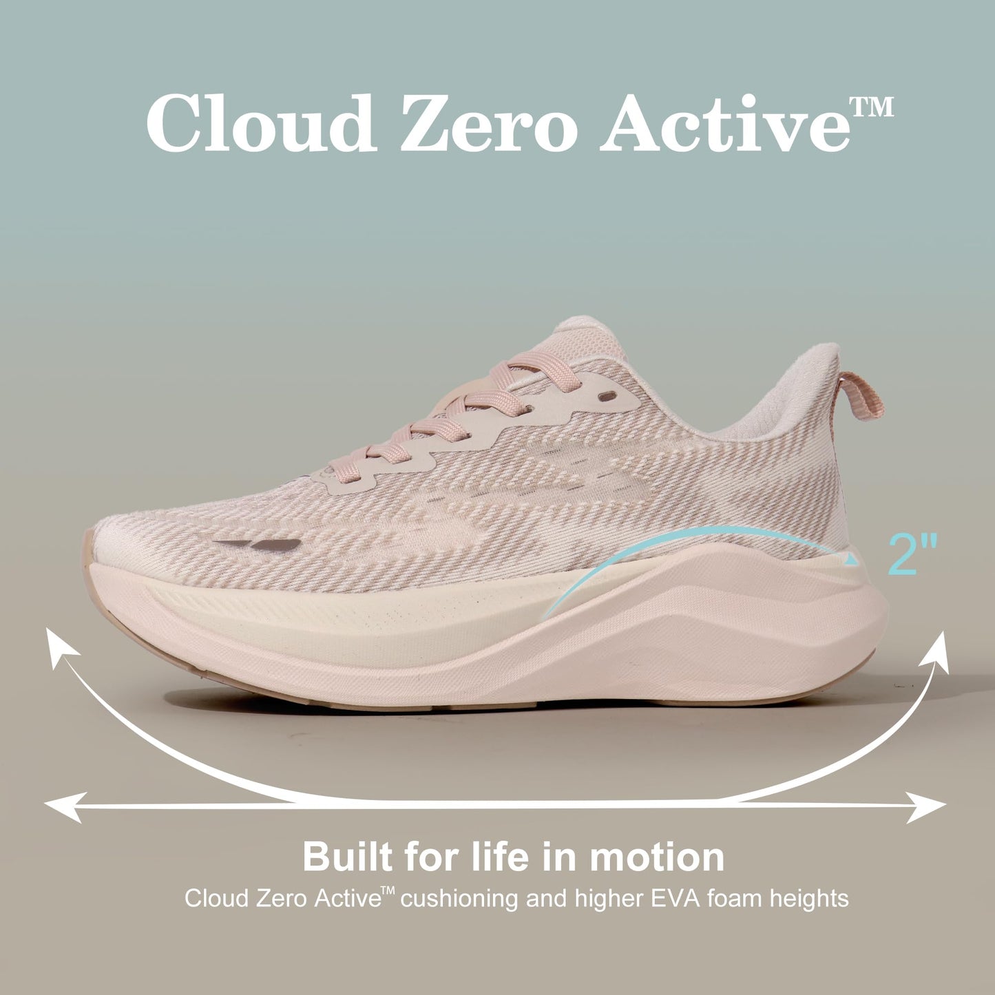 Hawkwell Women's Cloud Zero Active Nursing Shoes Cushion Breathable Tennis Walking Gym Medical Work Sneakers,Knit Beige,9 M US