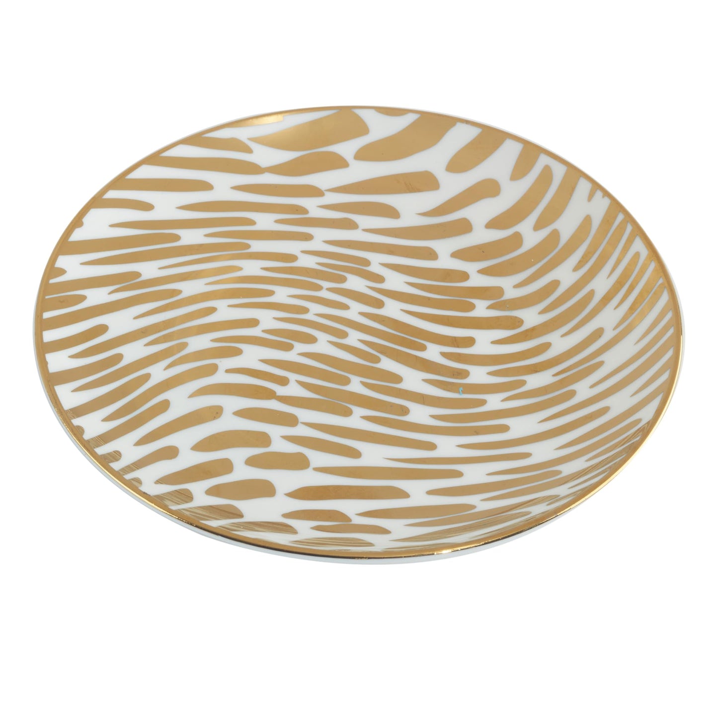 Certified International Matrix Gold Plated 6" Luncheon/Canape Plates, Set of 6 Assorted Designs