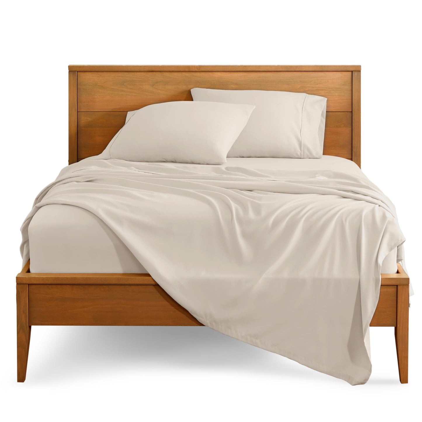 Bare Home King Sheet Set - 1800 Ultra-Soft Microfiber King Bed Sheets - Double Brushed - Deep Pockets - Easy Fit - 4 Piece Set - Bedding Sheets & Pillowcases (King, Wheat)