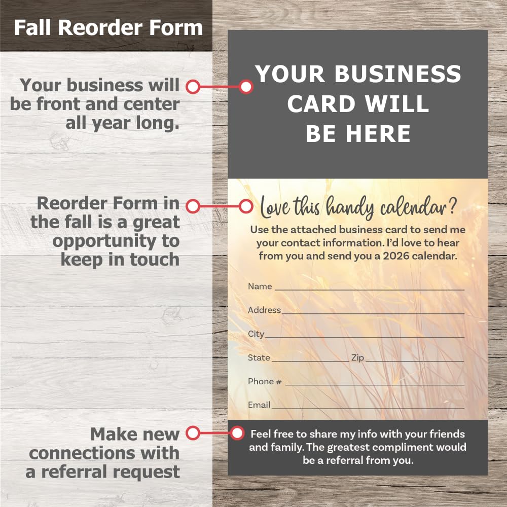2025 Peel and Stick Magnetic Business Card Calendars, Box of 100, Includes Envelopes, Mail for 1oz Rate, Great Sales Marketing Tool (Season's Greetings)