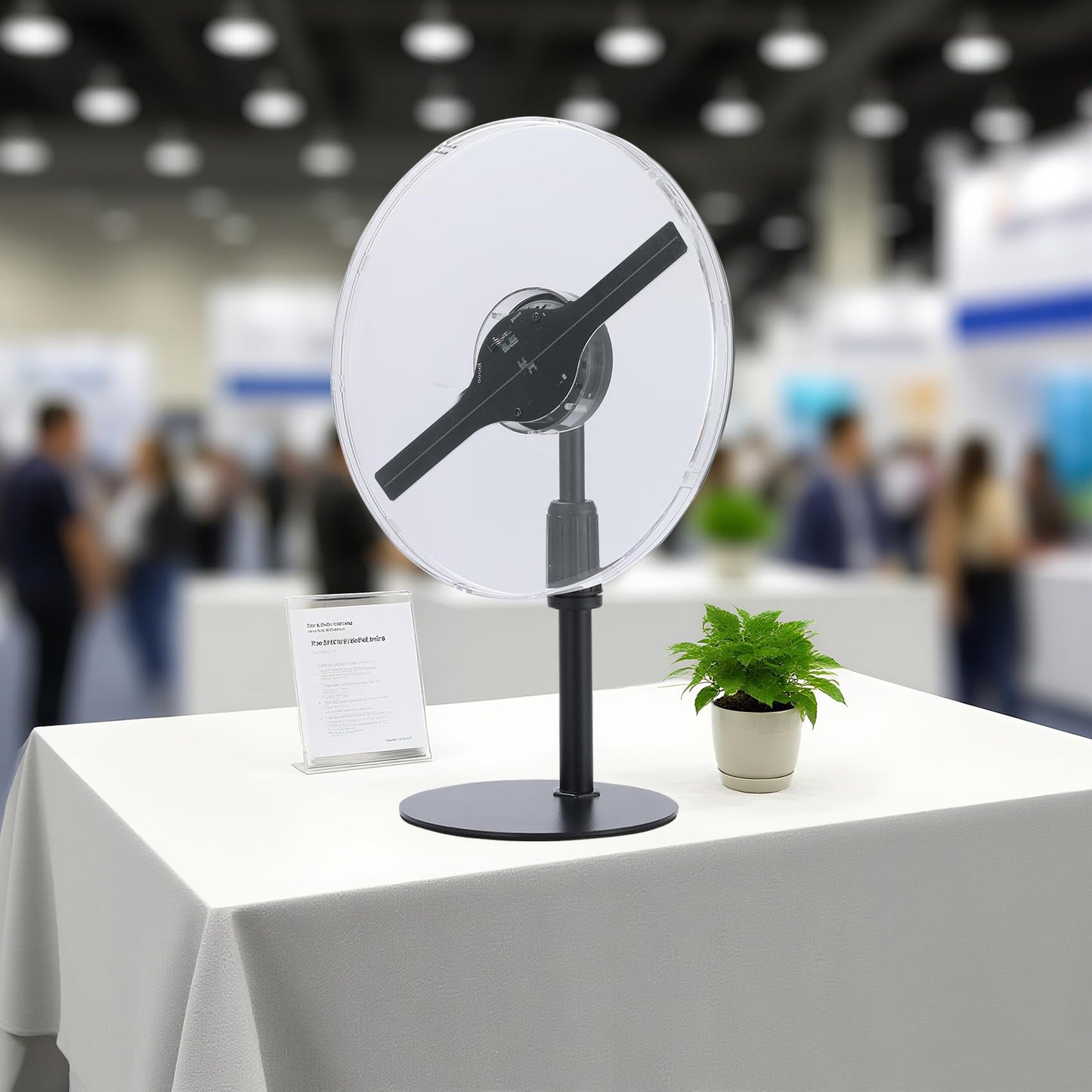 HFZ Inch 3DhologramFan LED High with 1500+ Videos | WiFi App Control Bluetooth Holographic Display | Large Advertising Fan for Store (9.06inch)
