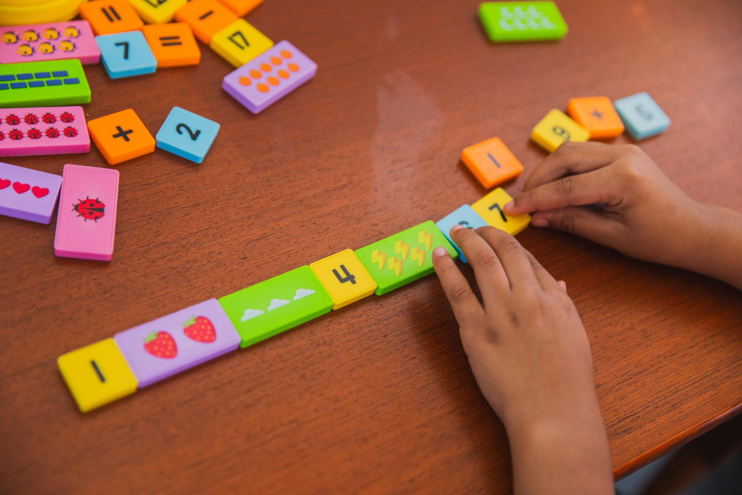Educational Insights Math Dominoes Addition & Subtraction - Math Preschool Activities for Classroom & Home, Toddler Learning Toys, Gift for Ages 3+