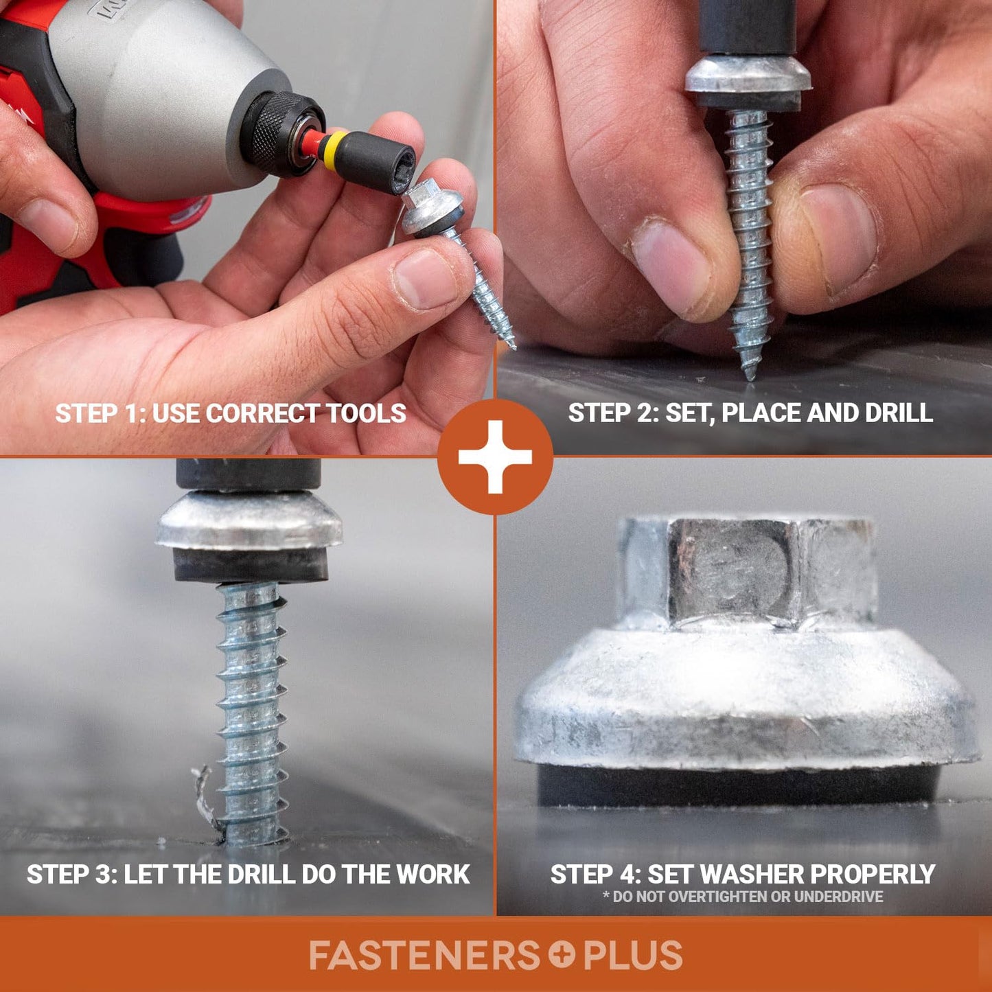 ST Fastening ZXL Self-Tapping WoodBinder Metal to Wood #14 x 1 1/2" Galvanized Screws with EPDM Rubber Washer, 250-Count - Designed for Metal Roofing and Siding Panels
