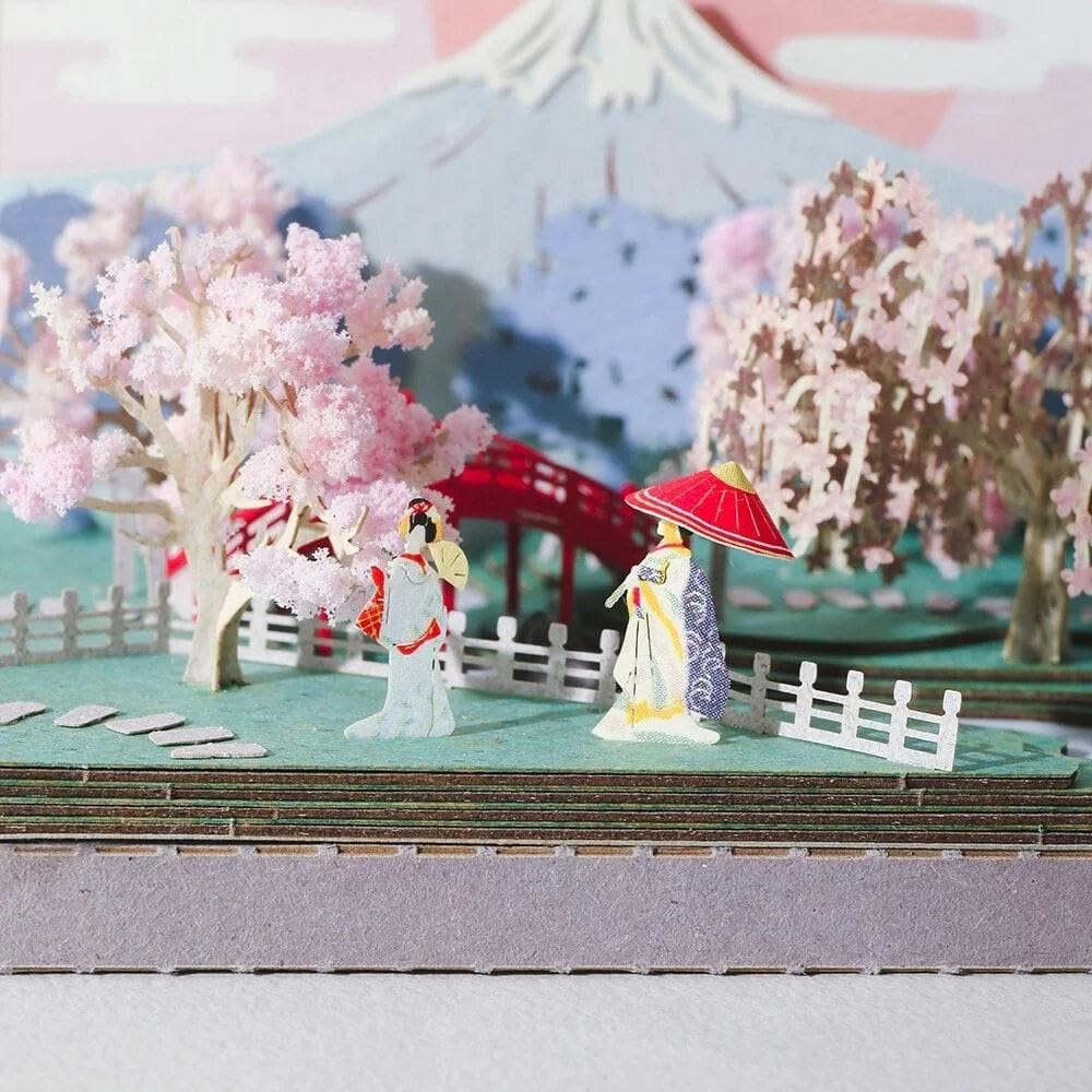 DIY Paper Craft Kit 3D Paper Crafts Mount Fuji Landscape 3D Origami Kits Paper Cut Best Birthday Gifts Creative Gift Ideas Return Gifts