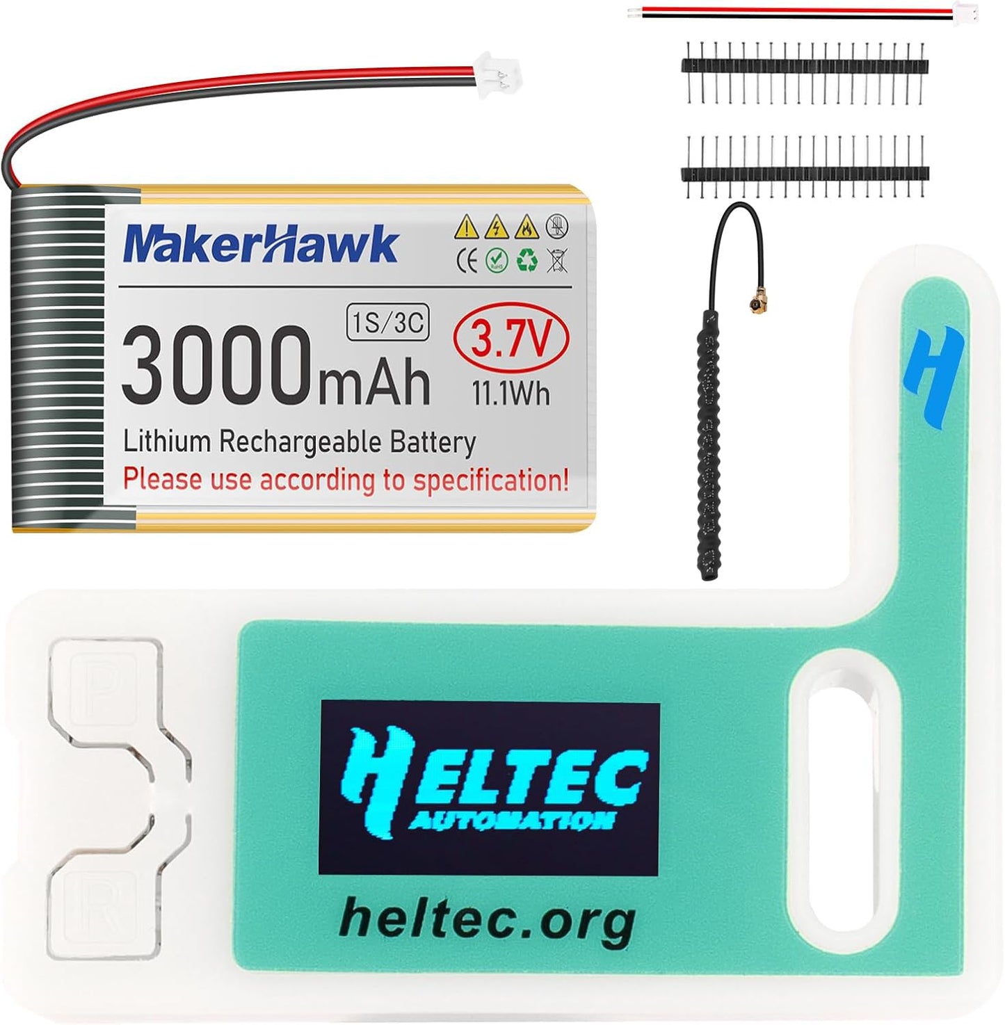 ESP32 LoRa V3 Module Board with 3000mAh Battery Set - with 915MHz Antenna and SX1262 LoRa V3 Case Devices for Meshtastic Arduino LoRawan IOT