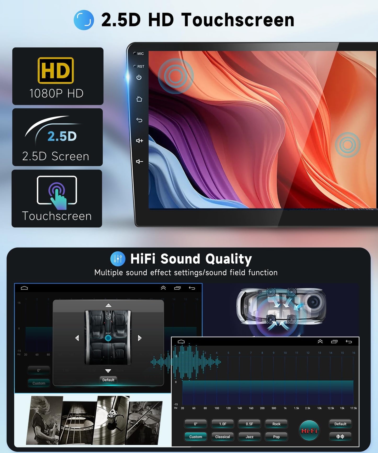 for Honda Accord 7th 2003 2004 2005 2006 2007 Android Car Stereo with Wireless Carplay/Android Auto 10.1" Touchscreen Autoradio Support WiFi GPS Navigation Backup Camera SWC FM/RDS Radio 2G+32G