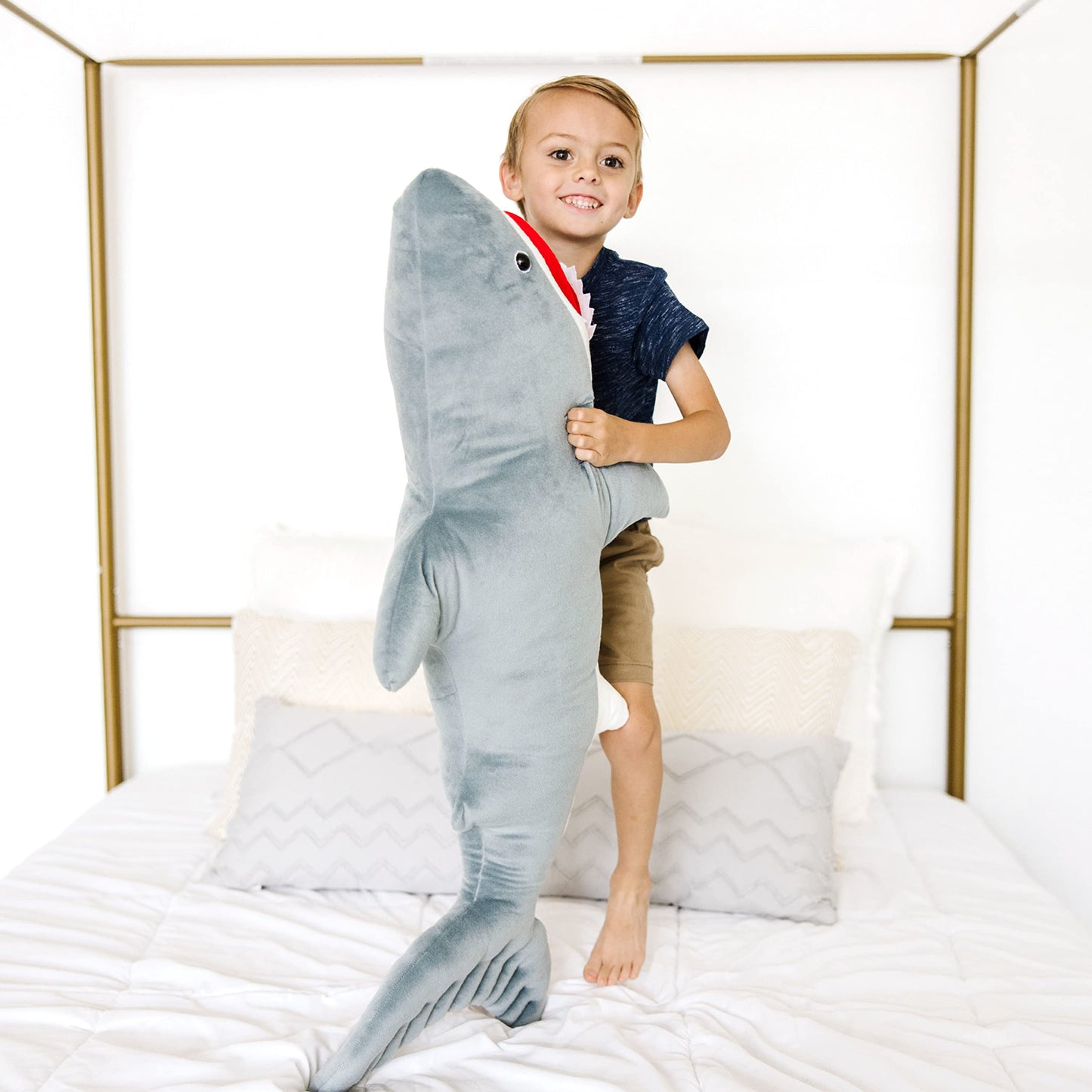 Melissa & Doug Giant Shark - Lifelike Stuffed Animal (Over 3 feet Long)