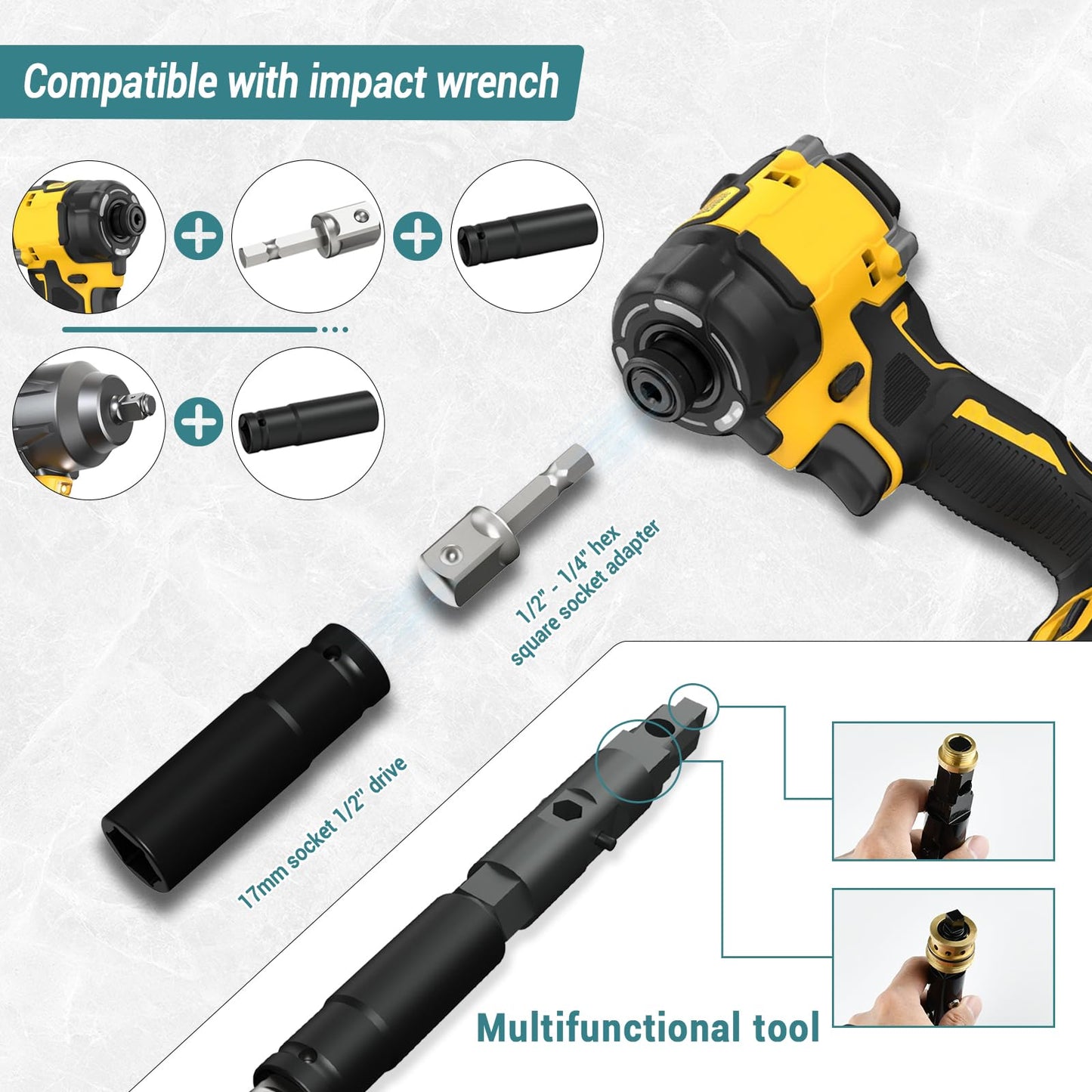 T35C-PRO Temptrol Universal Seat Removal Tools for Symmons, Professional Multi-Function Removal Tool Removes Hot Cold Seats, Manual and Electric Use, Steel Construction