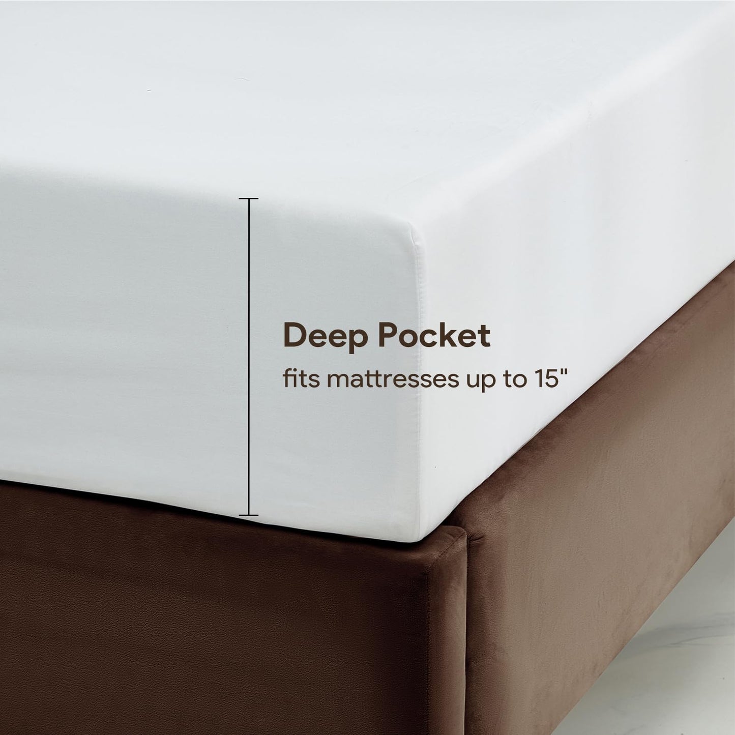 Maple&Stone Twin Fitted Sheet Only - Bulk Pack of 6 Bottom Sheets - Premium Soft & Breathable, Brushed Microfiber Fabric for Twin Size （White）